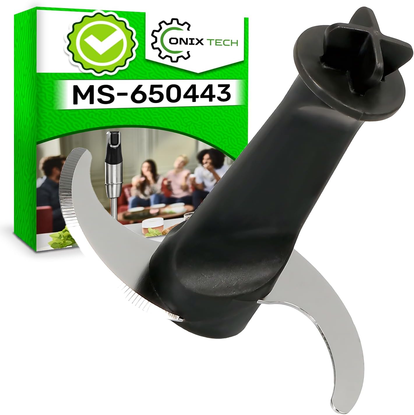 ONIX TECHBlade Bowl Hand Blender 85x80 mm with Original Code MS-650443 for Moulinex for Tefal - 5 Years Warranty
