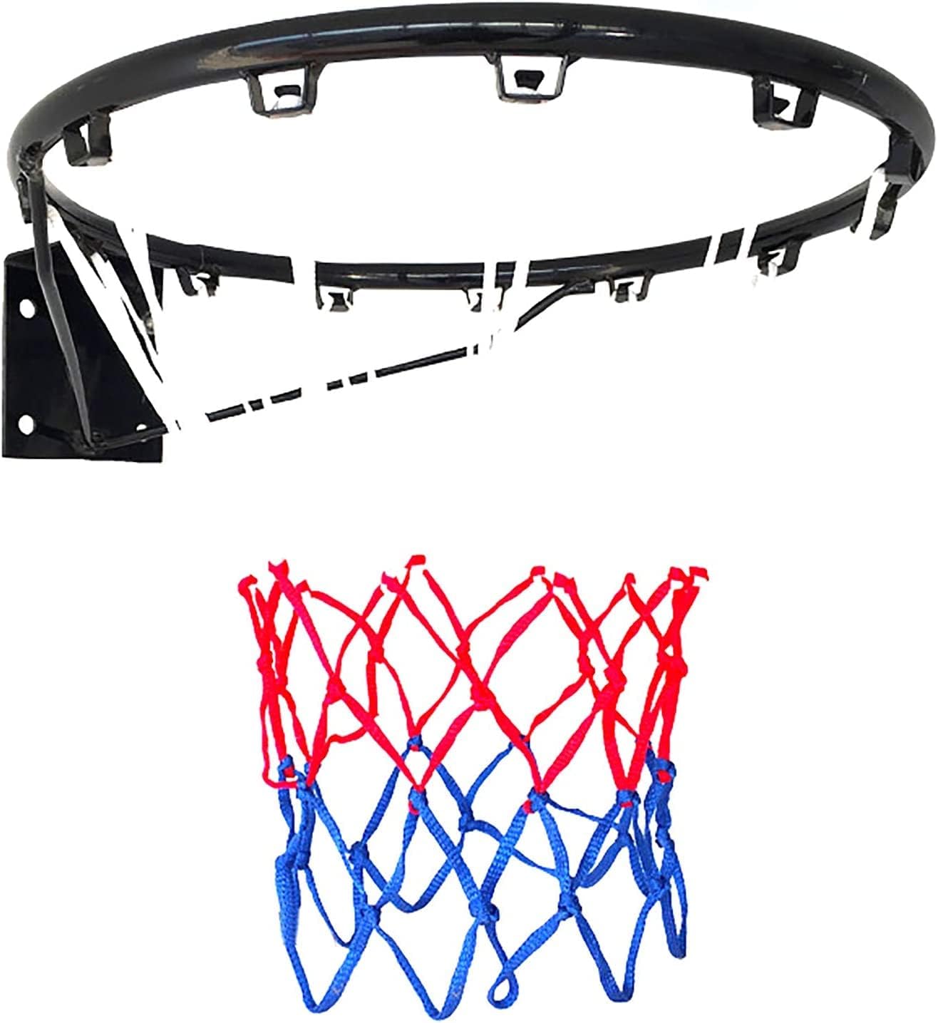 Basketball Hoop Rim with 2 Basketball Nets, Diameter of 45cm Bold Hollow Basketball Stand, Suitable for Indoor and Outdoor Sports and Fitness