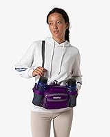Vista 2 de WATERFLY Riñonera de senderismo con soporte para botella de agua, bolsa para caminar, correr, viajes, paquete lumbar apto para iPhone 12 Pro, iPad