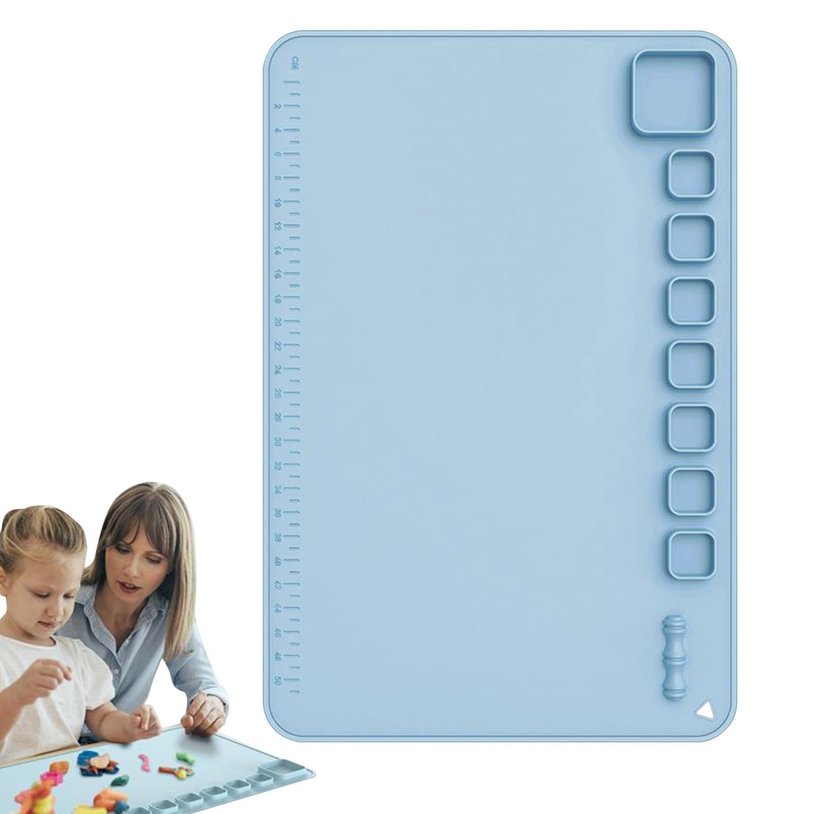Tapis de peinture en silicone imperméable et antidérapant avec rainures pour gouache