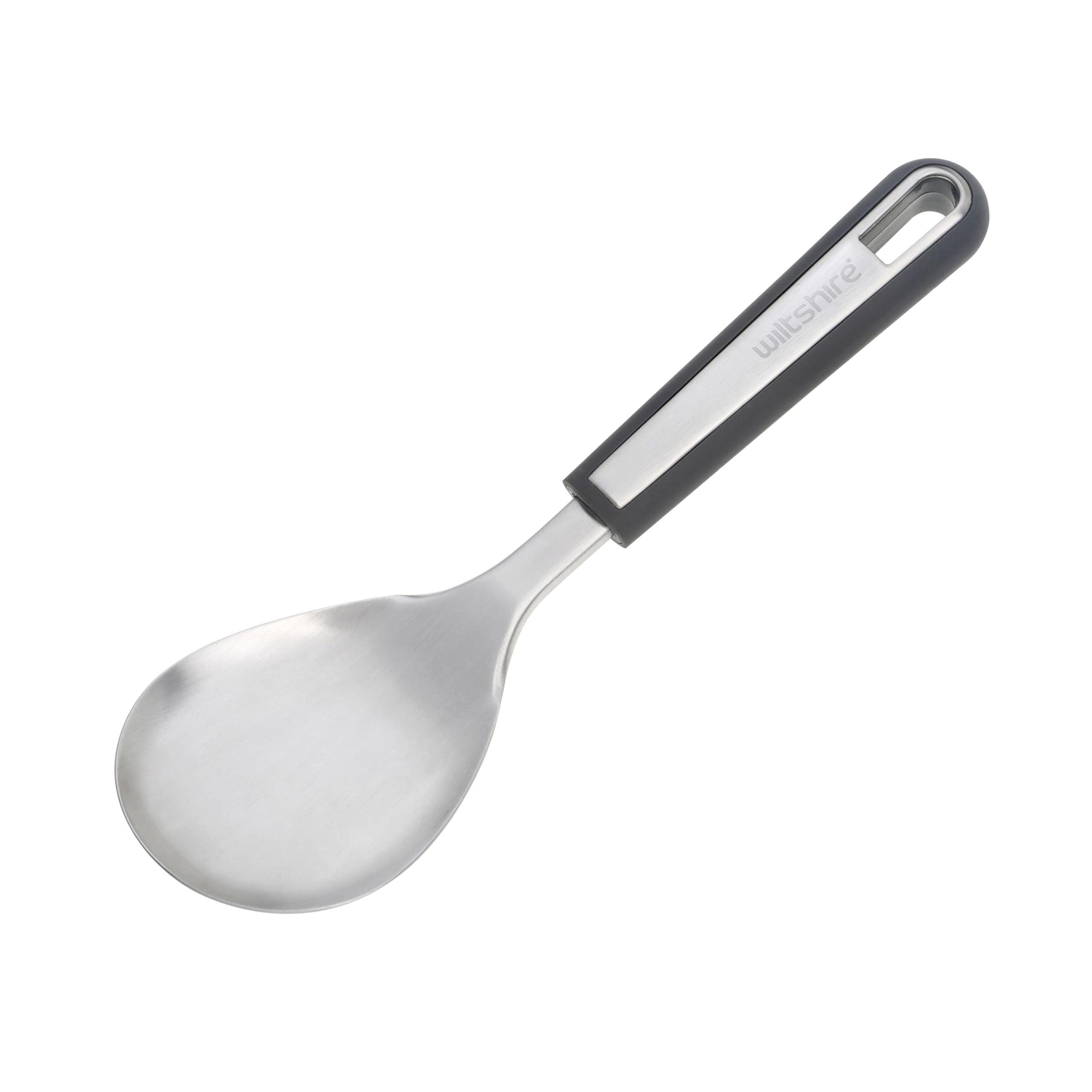 Wiltshire Aspire Rice Spoon, Stainless Steel, Stirring & Serving Utensil, Rice Paddle, Anti-Slip Soft Touch Handle