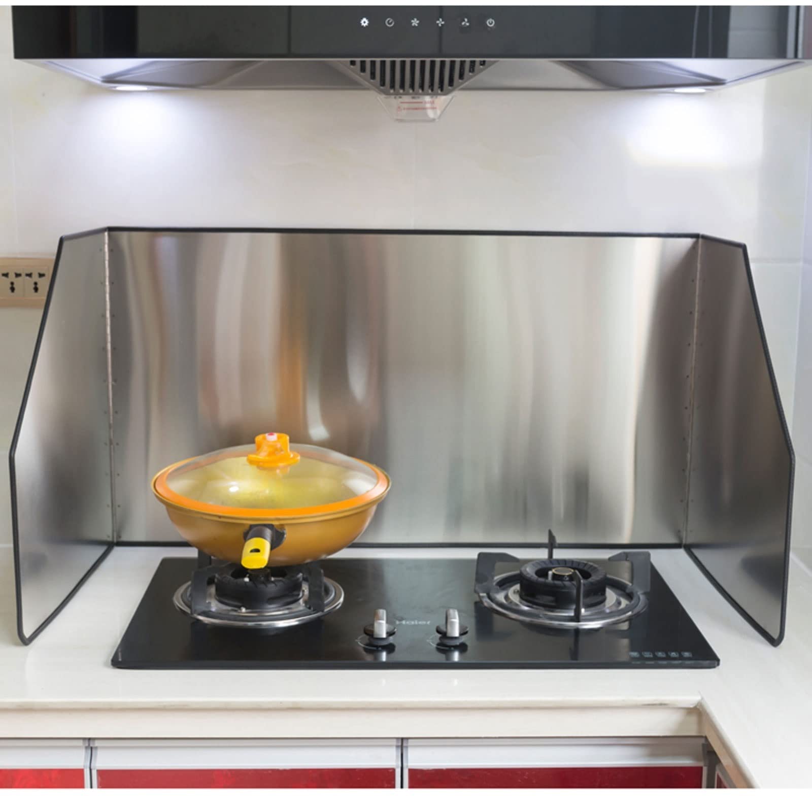 Amazon.com: Splash Cover Splash Screen Oil Splash Screen Frying Pan Splash  Cover Heat Shield Kitchen Baffle Cooking Accessories (Color : H): Home u0026  Kitchen