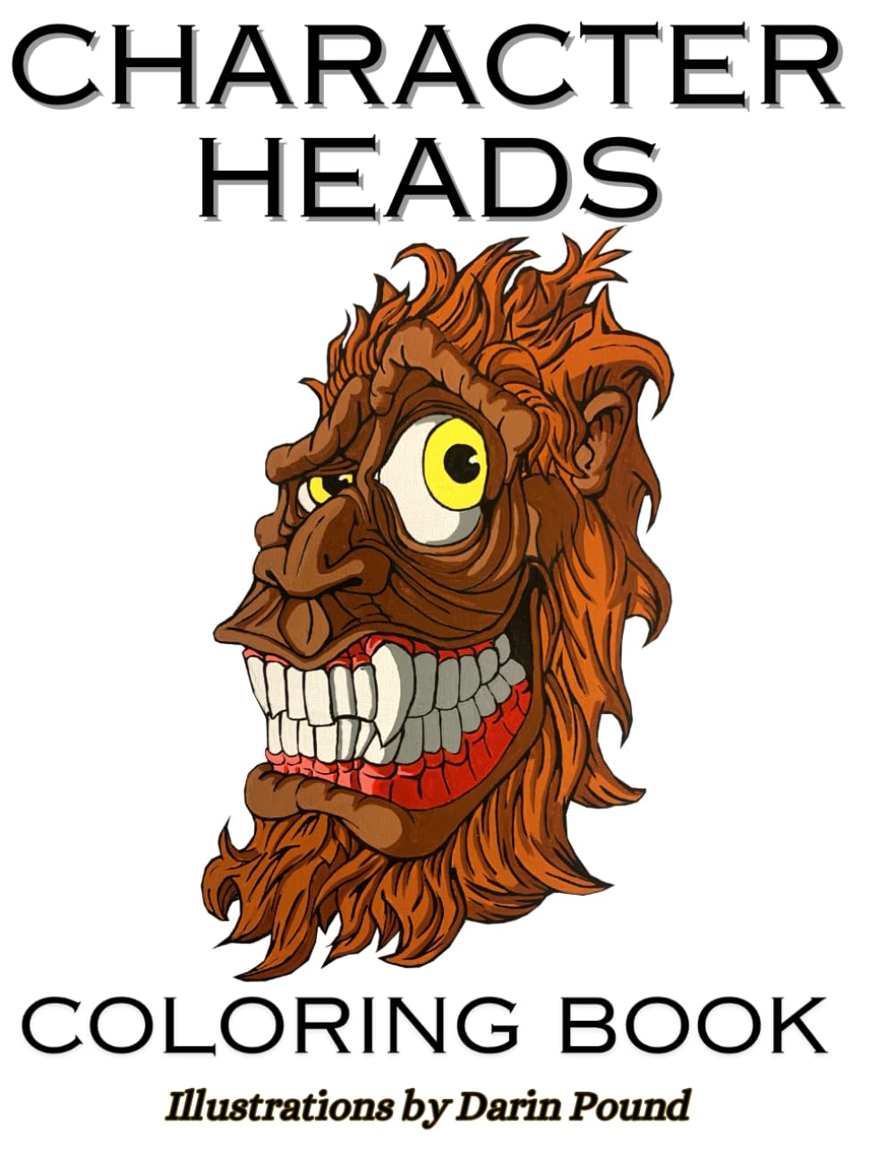 Character Heads Coloring book -teenagers, tweens, older kids, boys, girls, creative art pages, art therapy