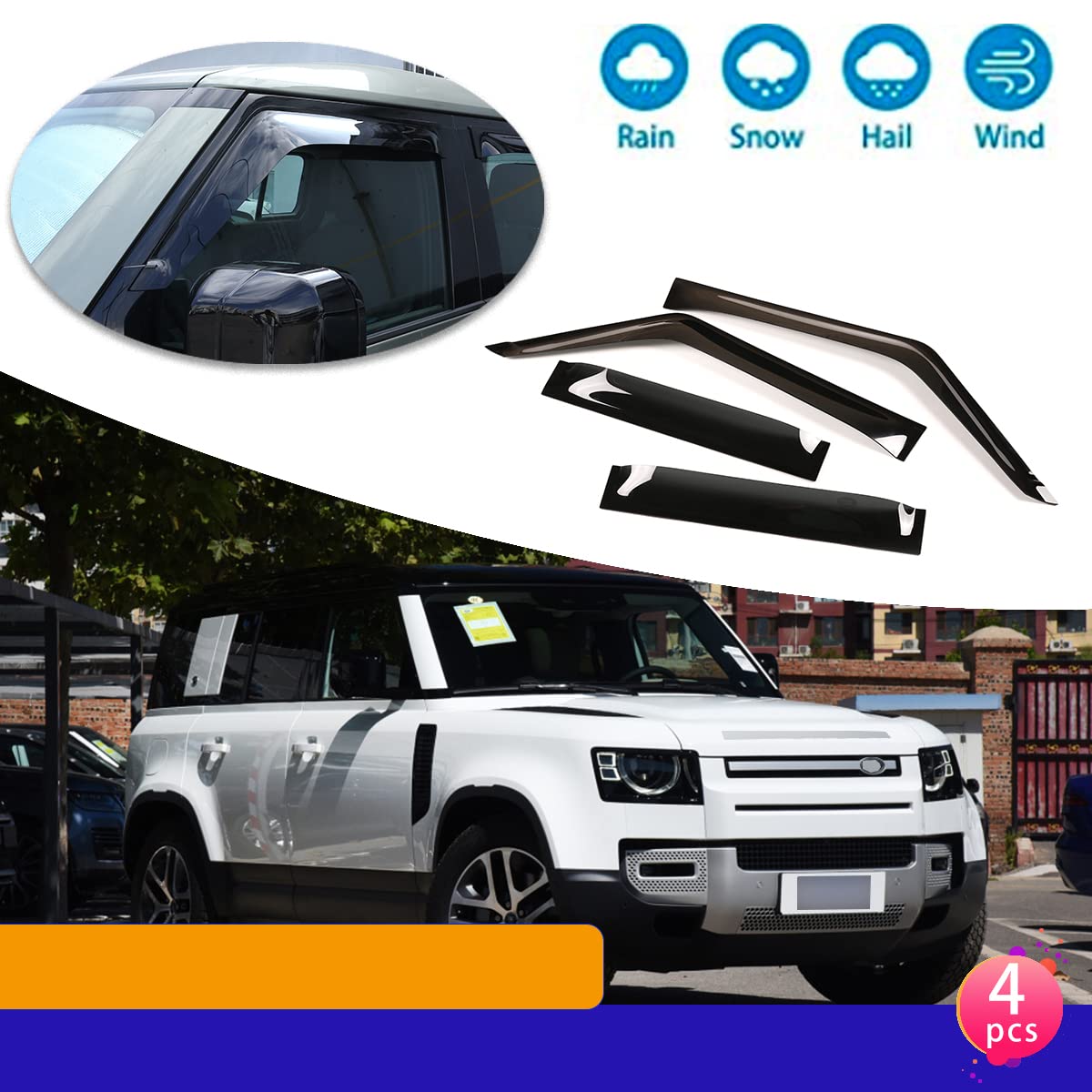 Car Wind Deflectors, Window Rain Guards, Window Sun Rain Shade