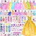 15 Pack Handmade Doll Clothes Dress & 15 Pairs Doll Shoes for Barbie Doll and Other11.5 Inch Doll, Accessories Lace Wedding Party Dresses Gowns Outfits Gifts,Organza Drawstring Pouches Gift Packing.