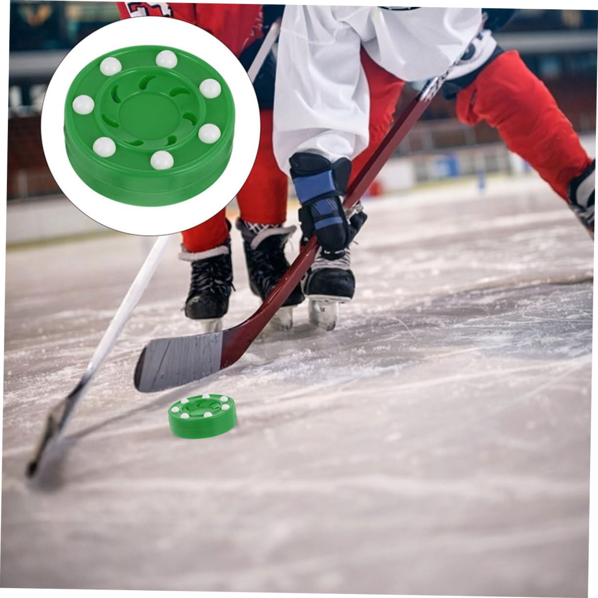 POPETPOP 8 Pièces Jouets De Hockey sur Glace Rondelles De Hockey De Gymnastique Pièces De De Hockey sur Glace Rondelles De Glace en Plastique Rondelles D'Entraînement De Hockey