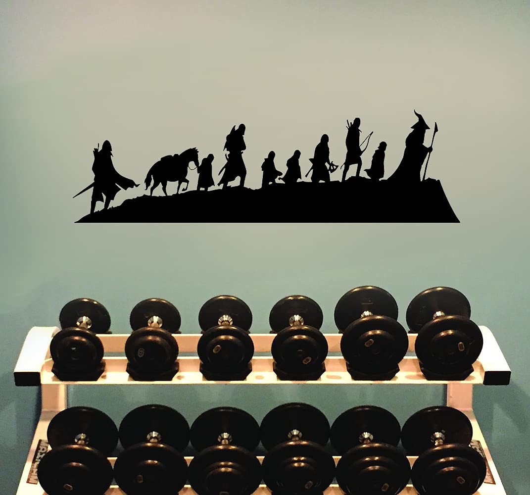 adesivo murale bambini albero Skyline Il signore degli anelli per soggiorno camera da letto nvbhjyu Vinile Fantasia Nero indoor