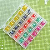 YICBOR Colorfull Bobbins for Husqvarna Viking #4123078-G 4125615-45 (Colorfull bobbins(25/Box))