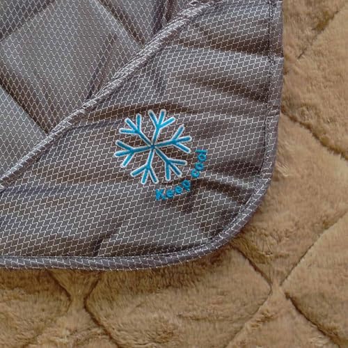 ThermoSwitch Hundedecke Samos, Thermo-Isolierende Hundedecke, Wasserabweisend, Maschinenwaschbar, Transportbeutel (Braun, 140x100cm)