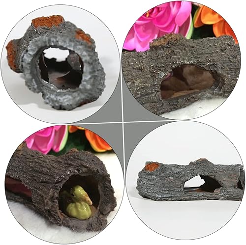 Miniatura 4 de 2 piezas de madera muerta restos reptichip juguete animales resina artesanía cerámica acuario registro decoración acuario decoración decoración de