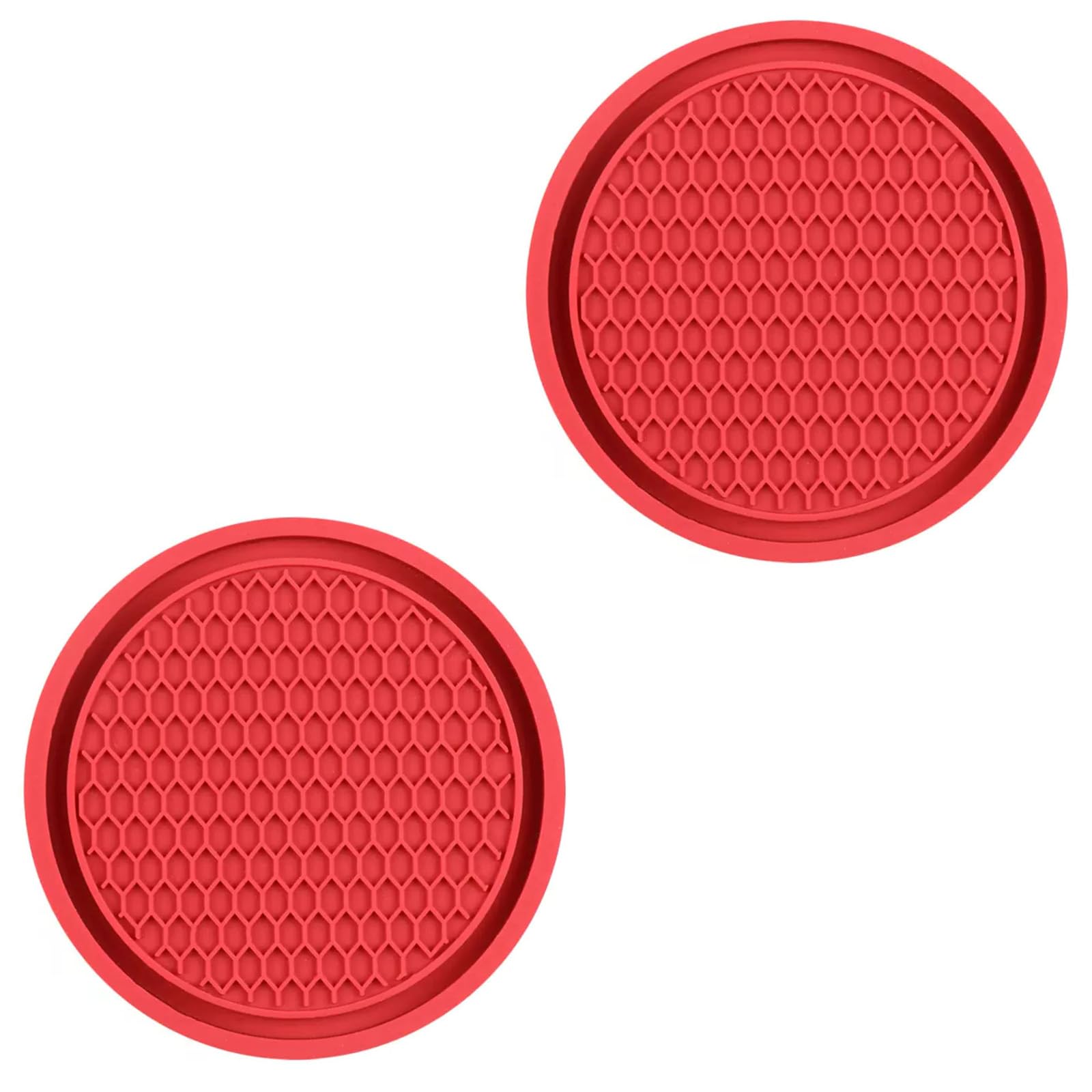 2 Pack Thickened PVC Auto Cup Holder Liners Nonslip Shockproof for Vehicle Interior Vehicle Drink Coasters Insert