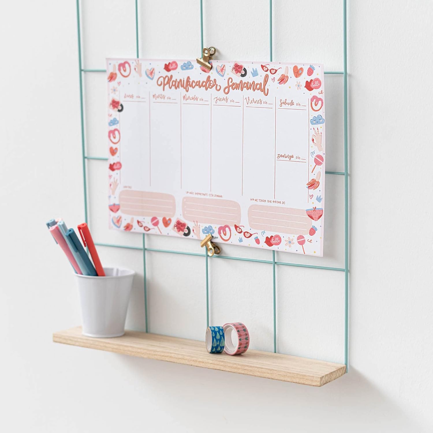 Grupo Erik MercheZafor Weekly Planner A4 | Spanish Calendar | Family Calendar | 54 Tear Off Pages | Desk Calendar | Organiser Planner | Spanish Gifts | Cute Stationery