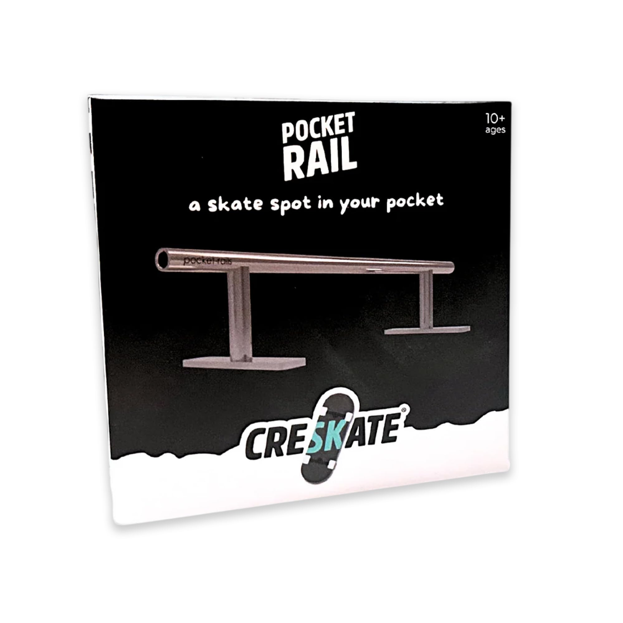 CRESKATE Pocket Rail – Rail de Fingerboard Modulable Acier INOX 23 cm