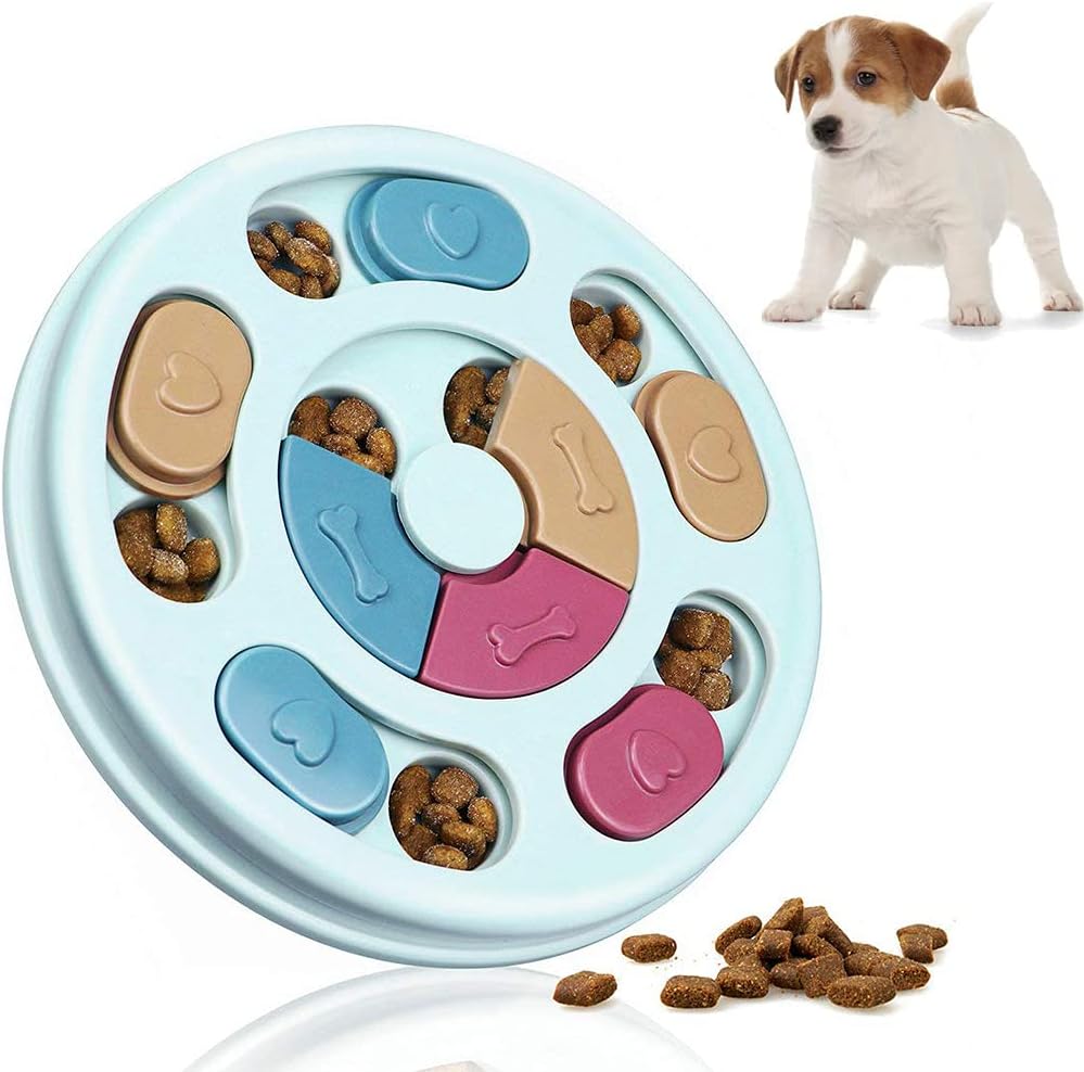 Dog Puzzle Toys, Interactive Dog Game Puzzle Toy, Treat Dispensing for Puppy IQ Training Playing, Slow Feeder to Aid Small Dog Digestion