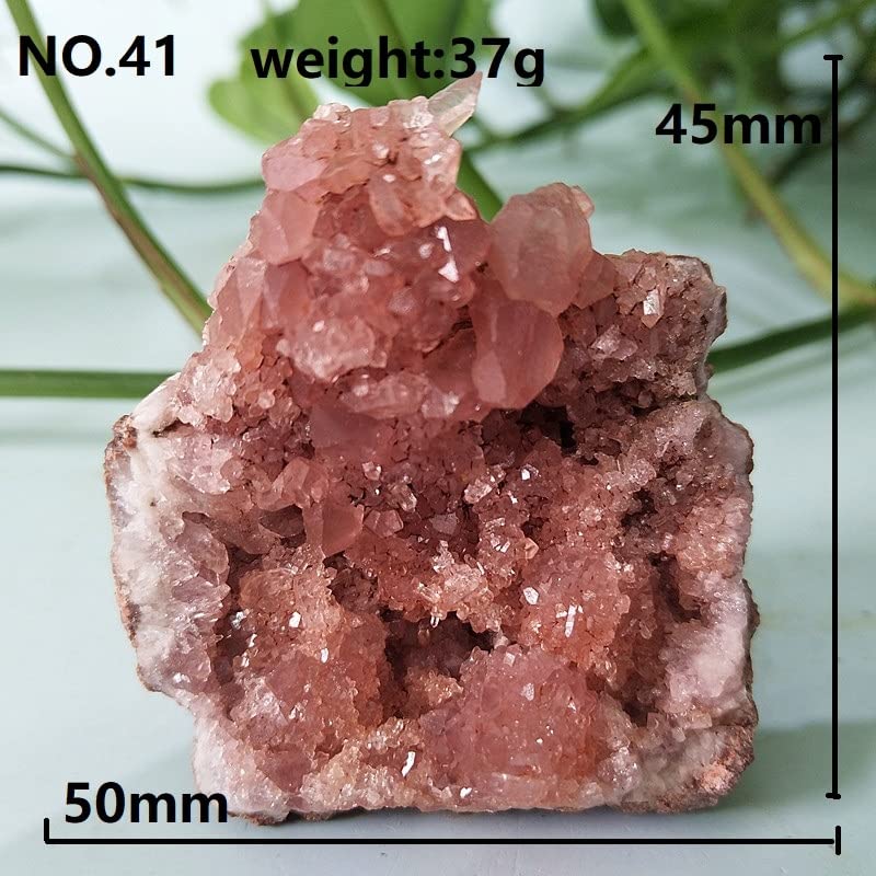 lleno de textura Cristales de amatista, piedra de amatista rosa Natural, cuarzo, cristal en bruto, geoda, decoración de habitación, cristales espirituales reales de amatista ( Color : A44 40g )