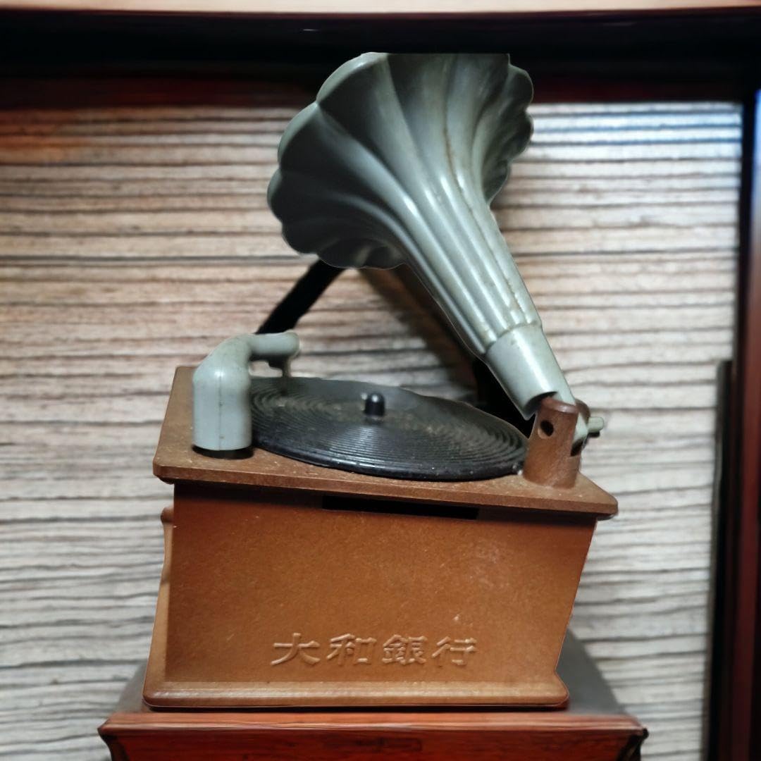 当時物 レトロ ビンテージ 真空管ラジオ型 木製貯金箱 希少 当時物