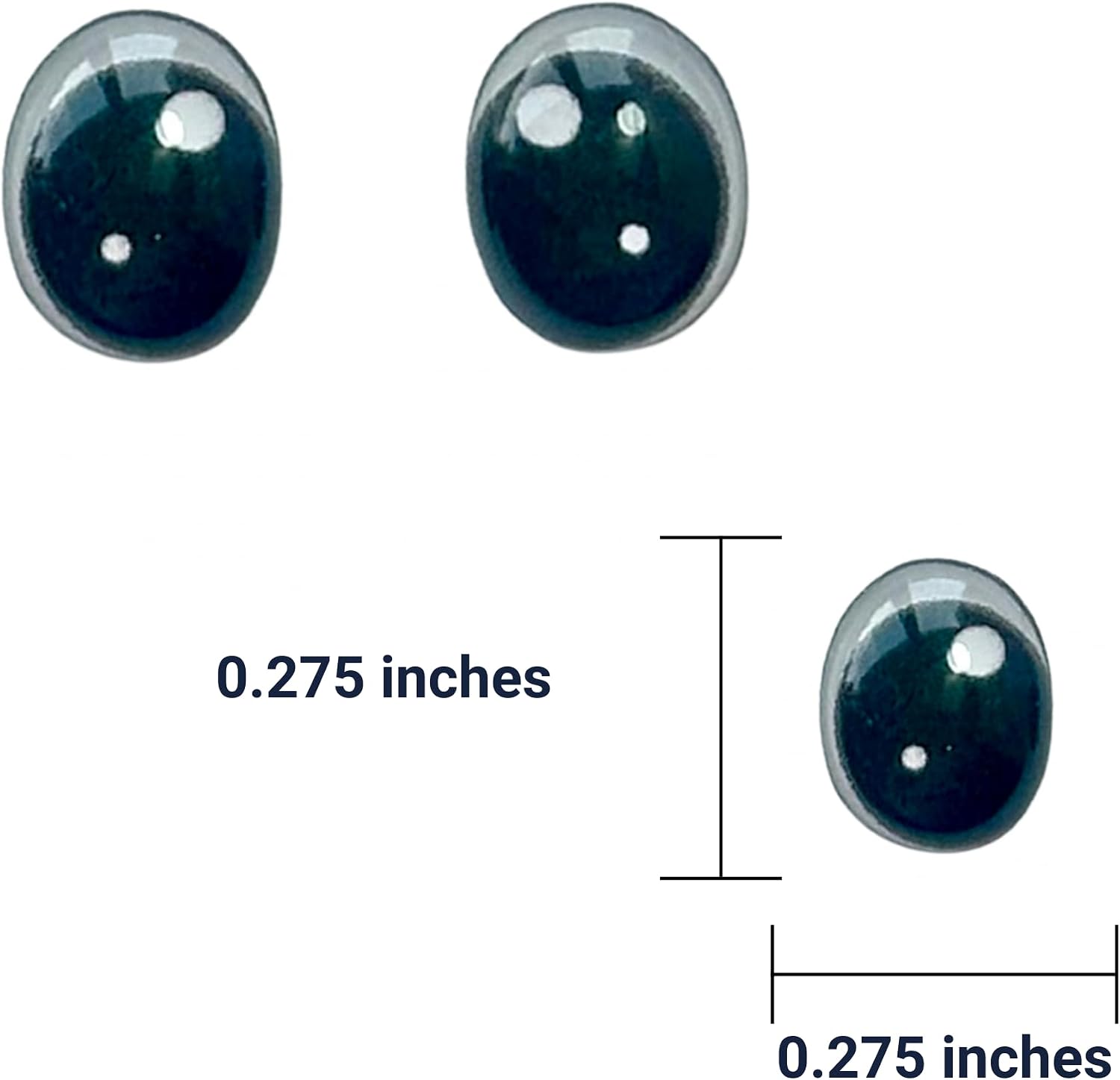 3D Resin Googly & Wiggle Eyes – 7mm Black – Self-Adhesive Set 316-7 (24 pcs/12 Pairs) – for Polymer Clay, Dolls, Slime, Amigurumi, Cold Porcelain, Felt Crafts, Scrapbooking & Miniature DIY Projects