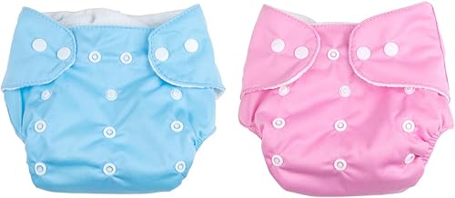 Reborn Baby Dolls Pañales de tela adecuados para muñecas Reborn de 17 a 22 pulgadas, accesorios de ropa para niños y niñas, 2 piezas