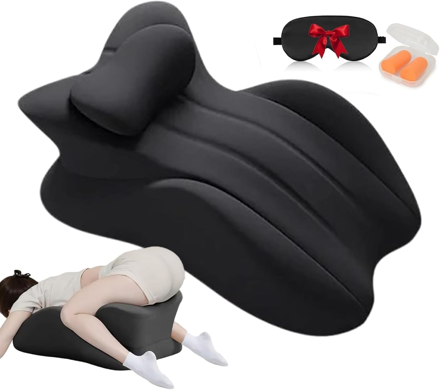 Iscloudpillow Sweet Spot Pillow Premium, Iscloud Sweet Spot Pillows, Is Cloud Pillow, Soft Space Memory Foam Material, Enhanced Comfort, Recovers After Impact, For Spinal for All Postures (Black)