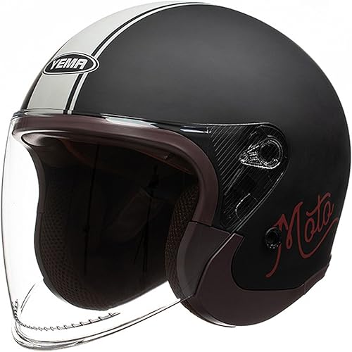 Casco retro 34 Vespa de cara abierta, casco de motocicleta para hombres y mujeres, casco de moto Jet aprobado por DOTECE, ligero, transpirable,