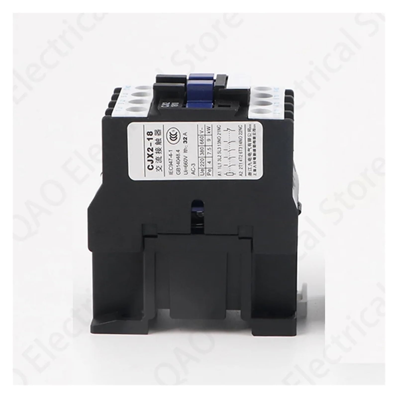 CJX2-1801 LC1 Contactor de CA 18A trifásico 3 polos NC voltaje bobina 380V 220V 110V 36V 24V 50/60Hz montaje en carril Din 3P + 1NC