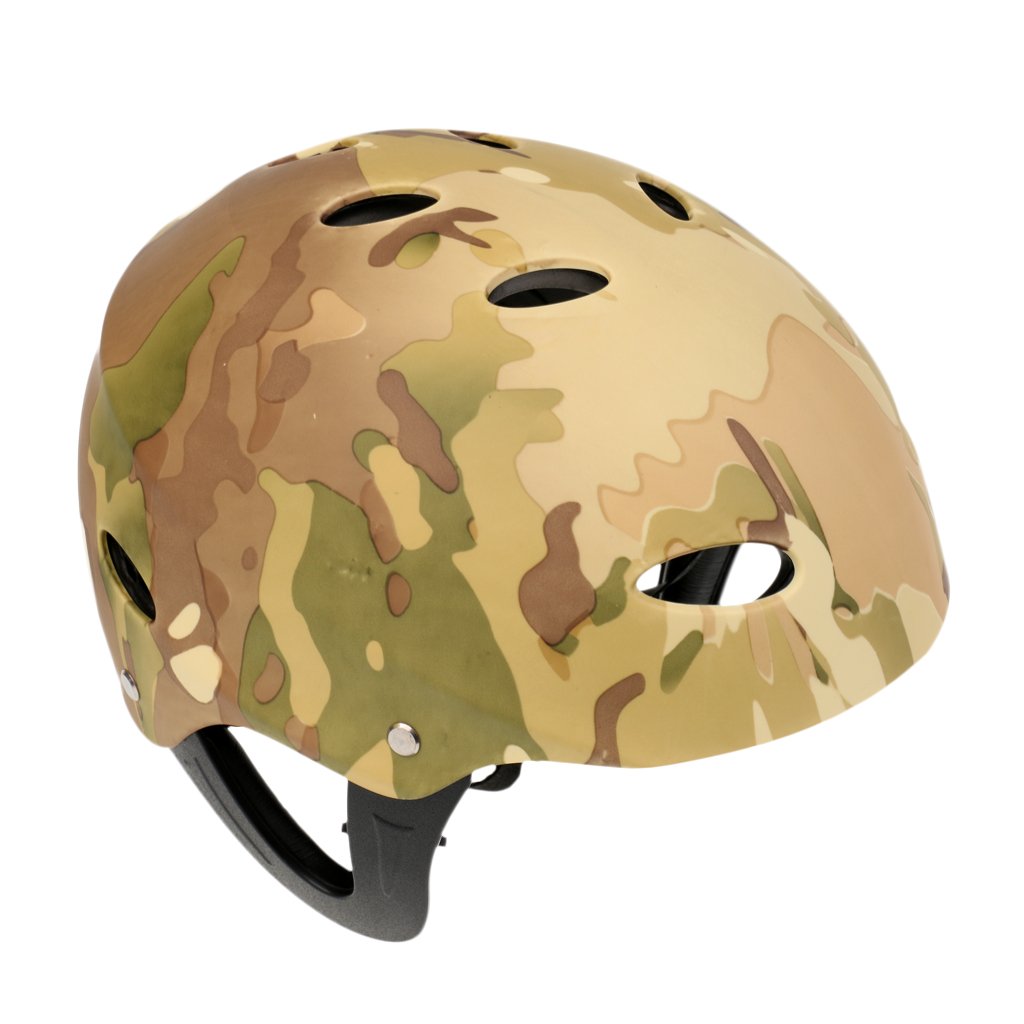 Casco de seguridad para deportes acuáticos, kayak, canoa, gorra dura, camuflaje digital