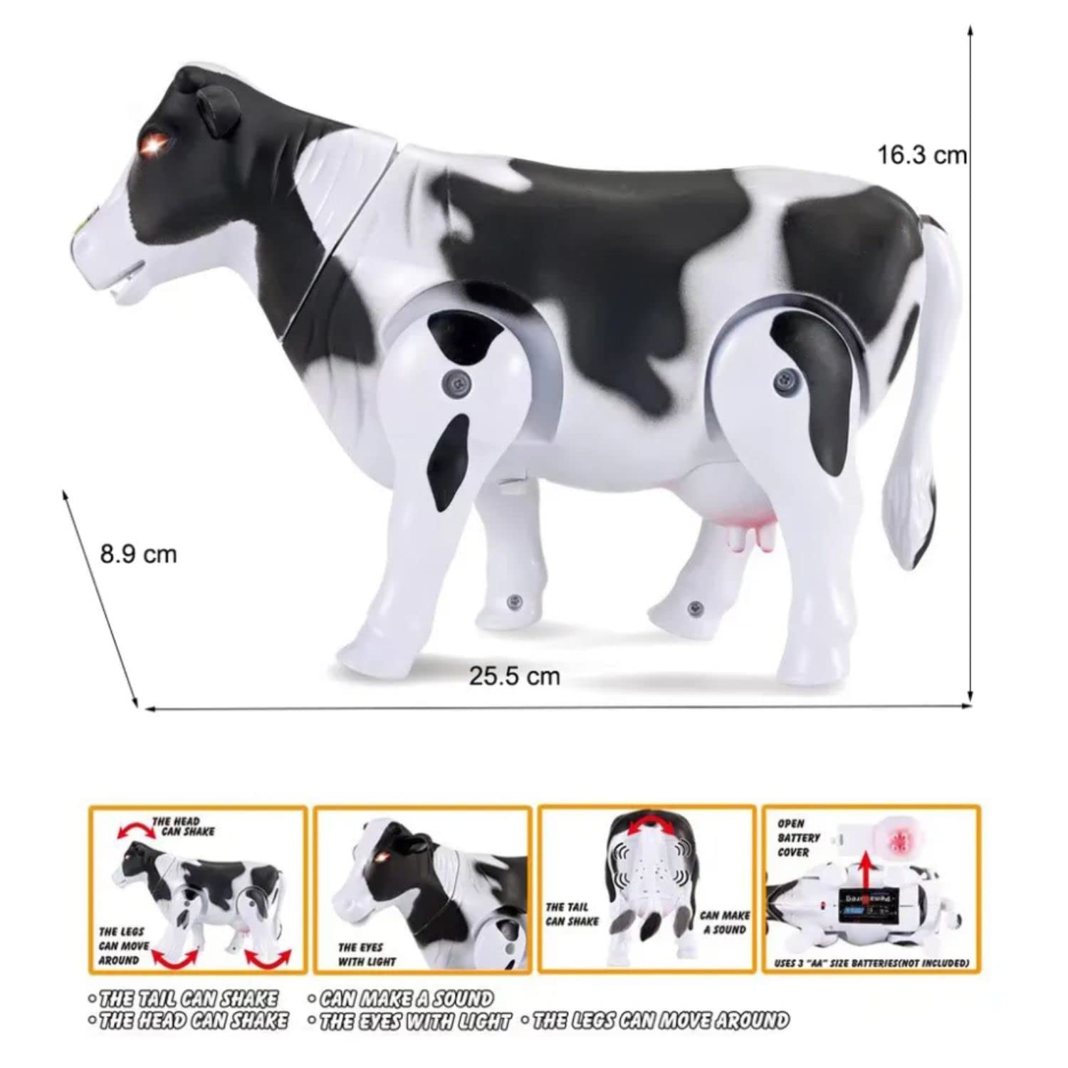 Buy Electric Walking Milk Cow Toy - Realistic Simulation Figure for Kids  and Toddlers - Battery Operated Funny Cow Model (Pack of 1) Online at Low  Prices in India - Amazon.in