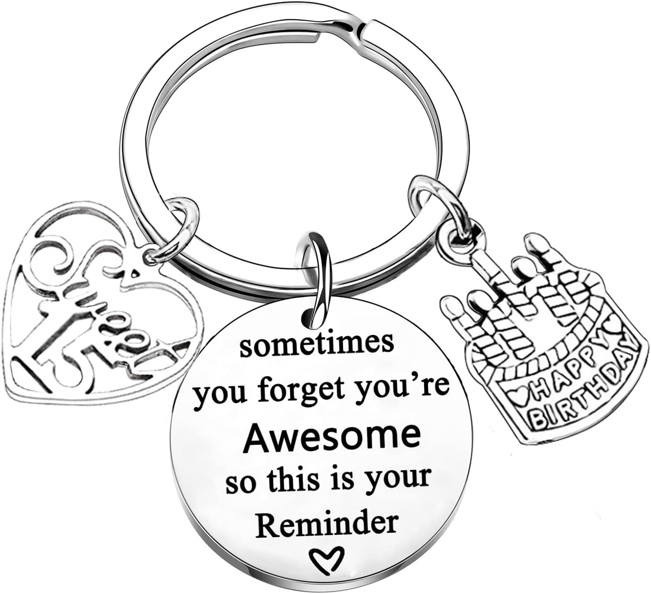 Nimteve Birthday Keychain Gift - Inspirational Birthday Gifts for Women & Men