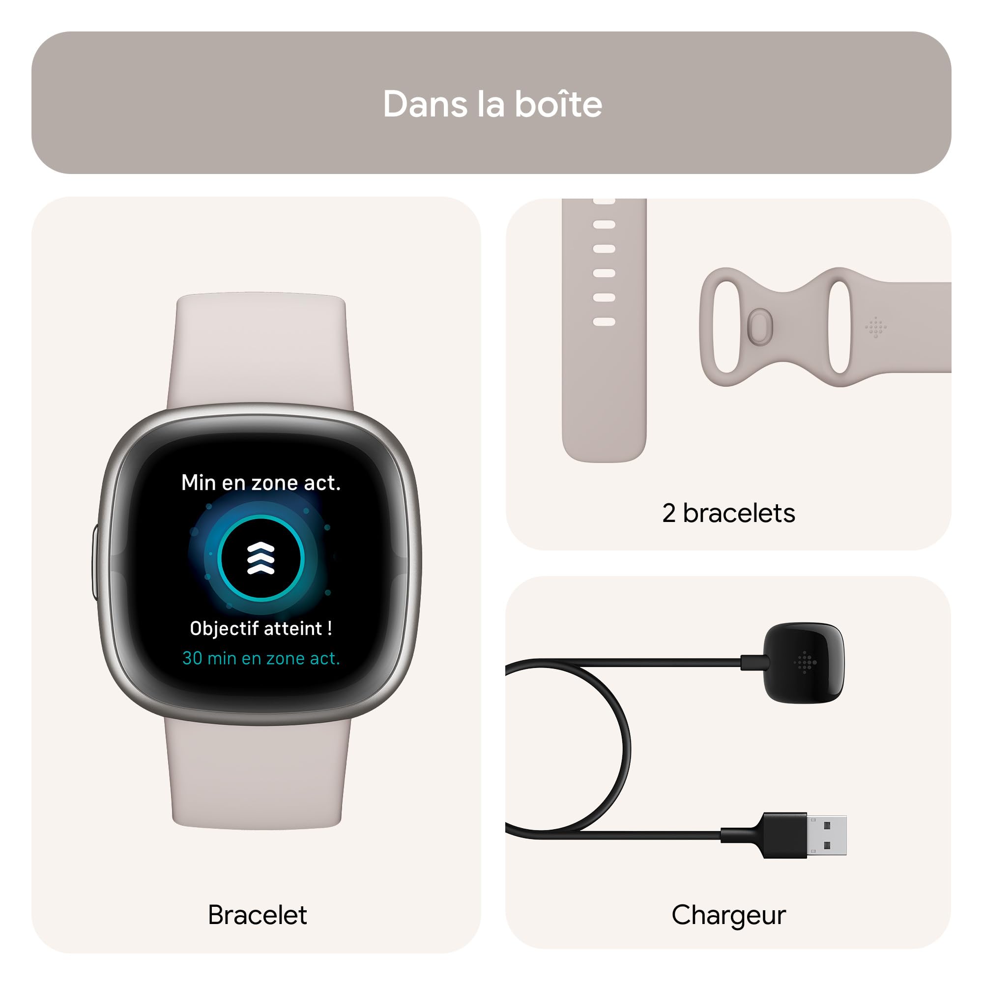 Fitbit Sense 2 Montre connectée sport santé GPS intégré autonomie 6 jours compatible iOS 15 Android OS 9.0