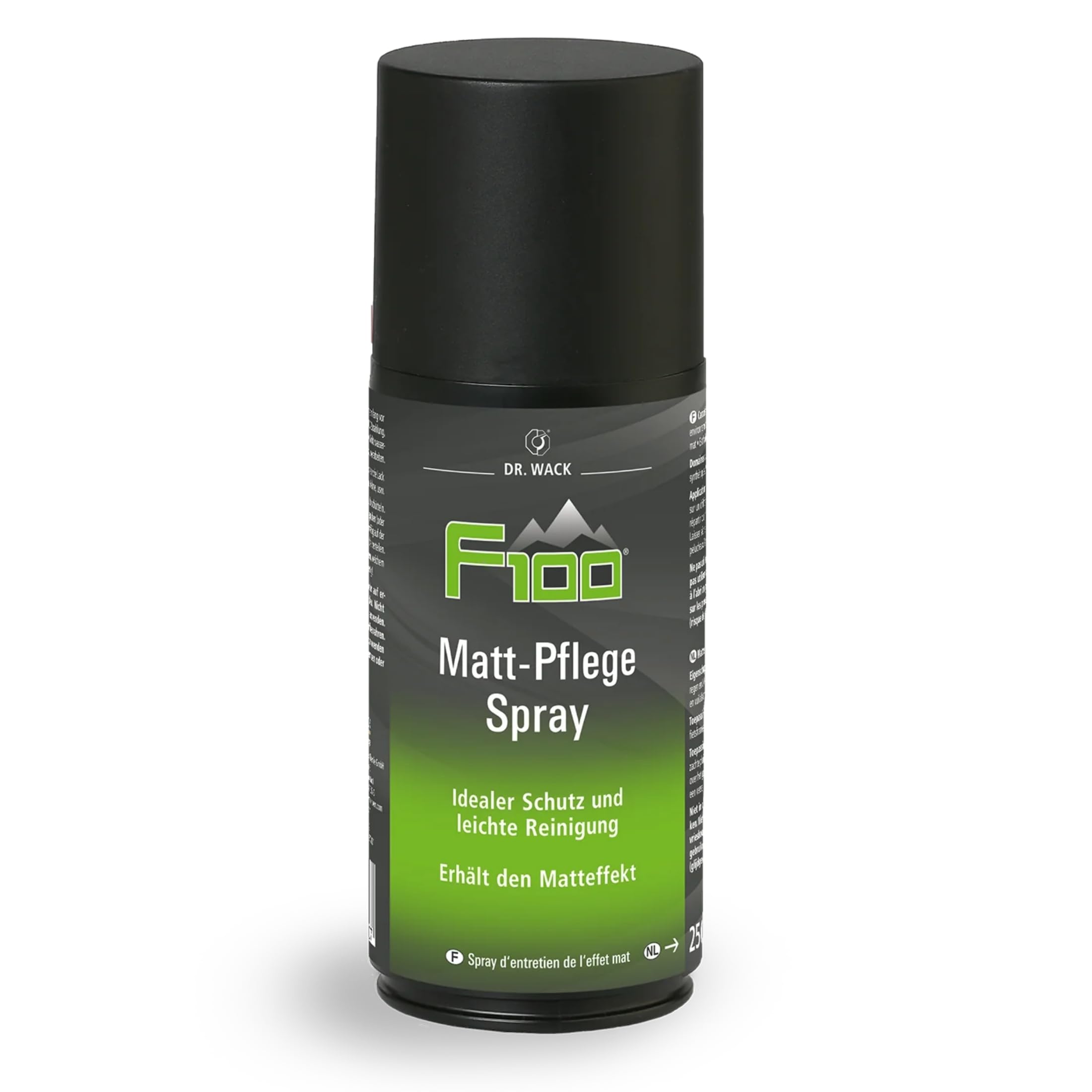 DR. WACK F100 Matt-Pflege Spray 250 ml - Fahrrad Lackspray mit Abperl-Effekt - Pflegespray für langanhaltenden Schutz - Für matte Oberflächen & Helme geeignet - Hochwertige Fahrradpflege