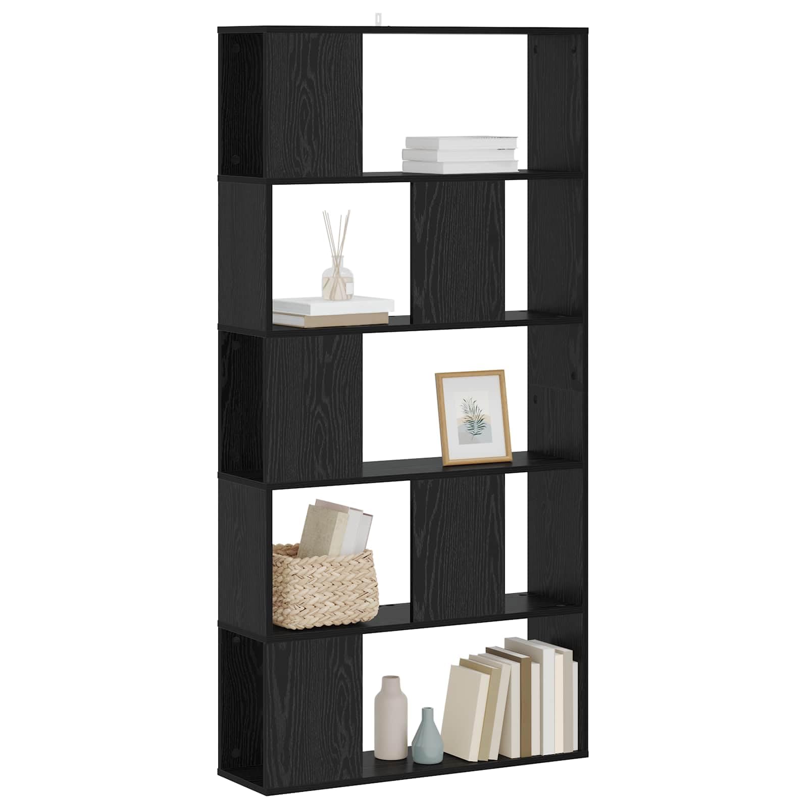 vidaXL - Librería (80,5 x 23,5 x 162,5 cm, PB, estantería rectangular moderna, almacenamiento eficiente, estantes modulares, diseño contemporáneo, organizador para el hogar