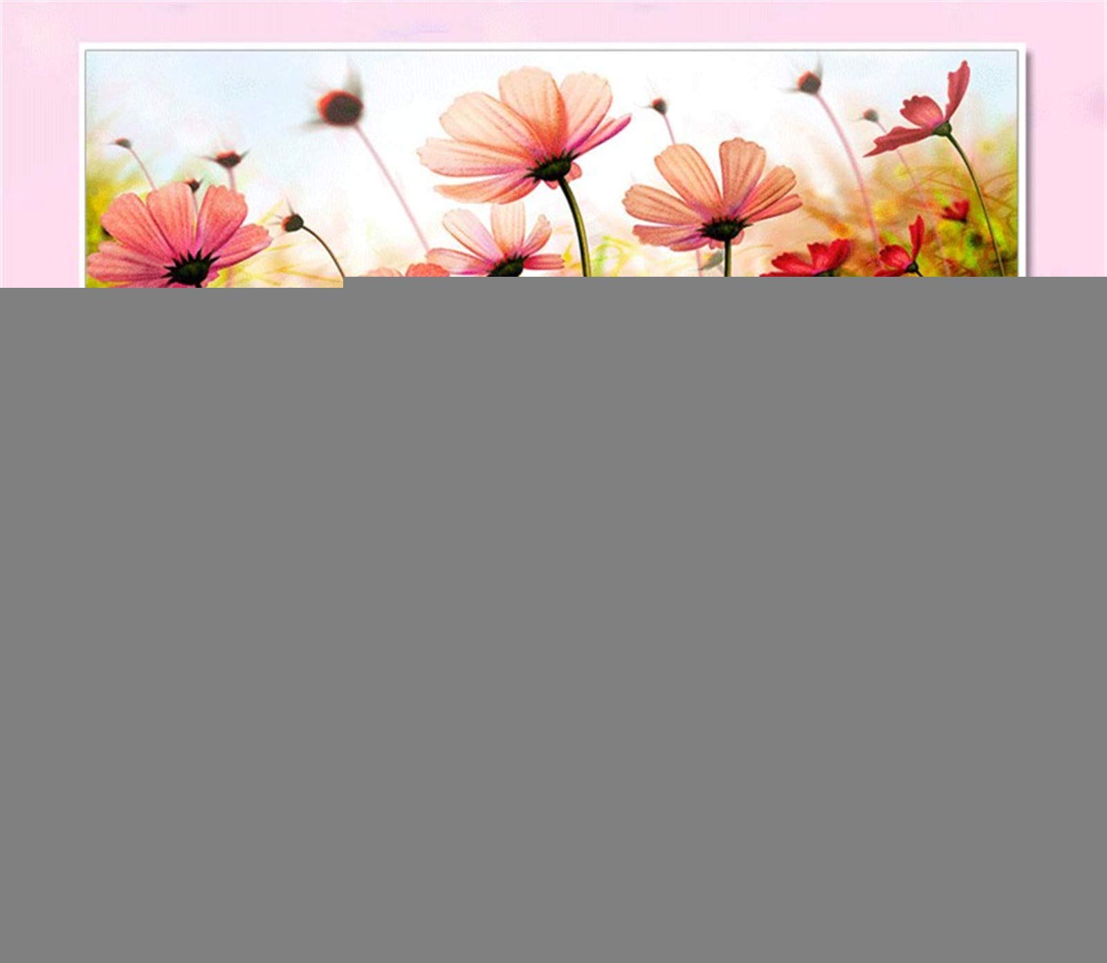 Diamond Painting fleurs grand format 32x88 inch avec strass carrés