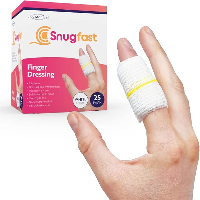 Snugfast Sterile Finger Bandage Wound Dressings Box of 25