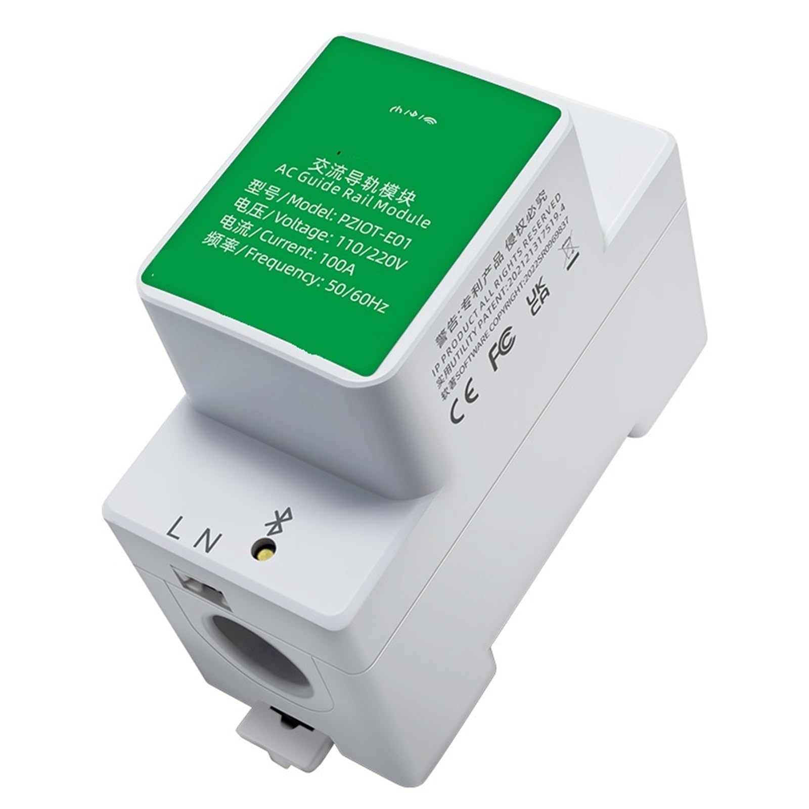 PZIOT-E01 Einphasiger AC-Din-Schienen-WLAN-Smart-kWh-Energiezähler Stromverbrauchszähler Wattmeter Voltmeter Amperemeter