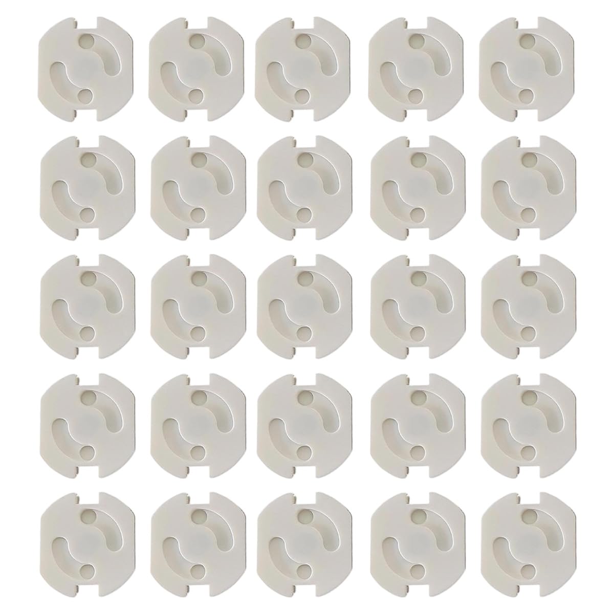 Ludom 20 PCS Avoid Electric Shock Safety Power Socket Protection Cover,2-Way Twist Mechanism, Socket Cover(white)