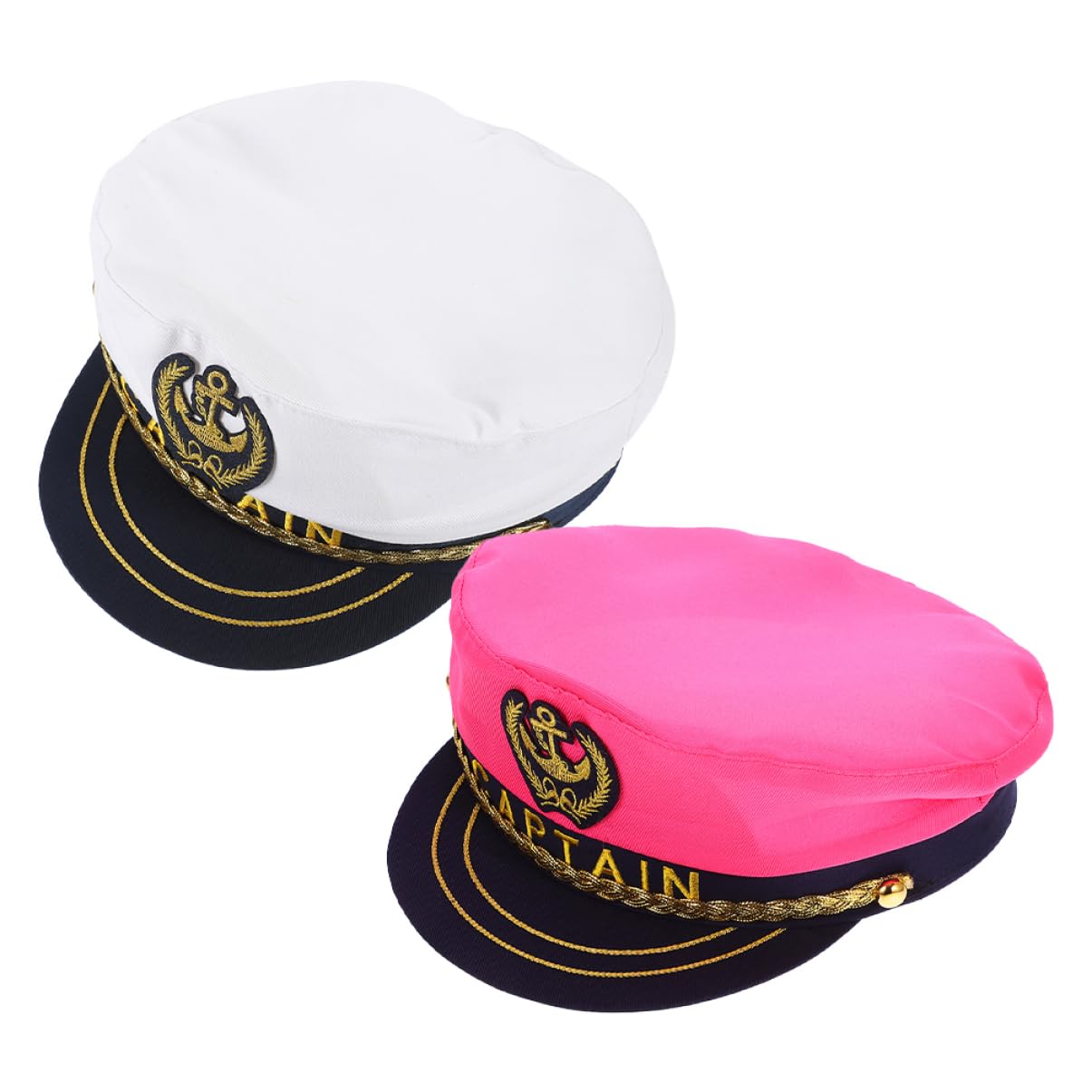 GALPADA 2Pcs Captain Hat for Cosplay Party Dress Up Lightweight Sailor Hat for Adults Boat Captain Costume Accessories for Themed Events and Celebrations