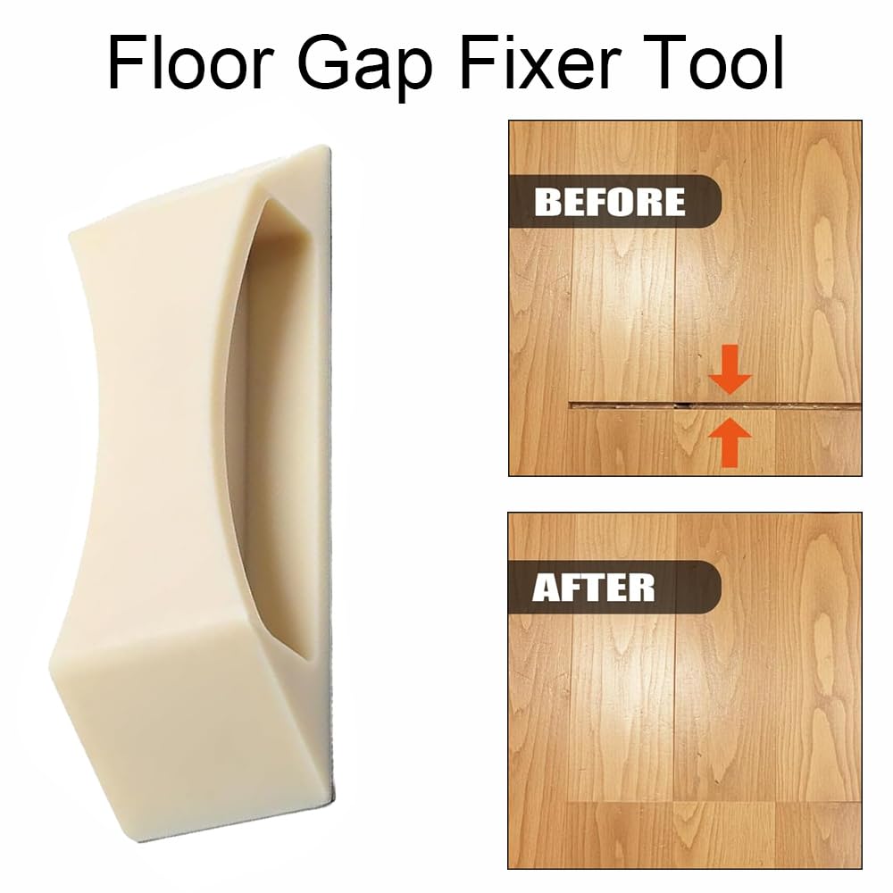 Herramienta de fijación de grietas en el suelo, agarrador de tablones con mazo y juego de almohadillas lavables, kit de reparación de suelos de madera para laminado, madera dura, suelos de vinilo y