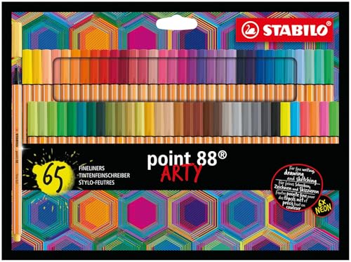 STABILO Point 88 Fineliner Pack 65 Assorted Colours