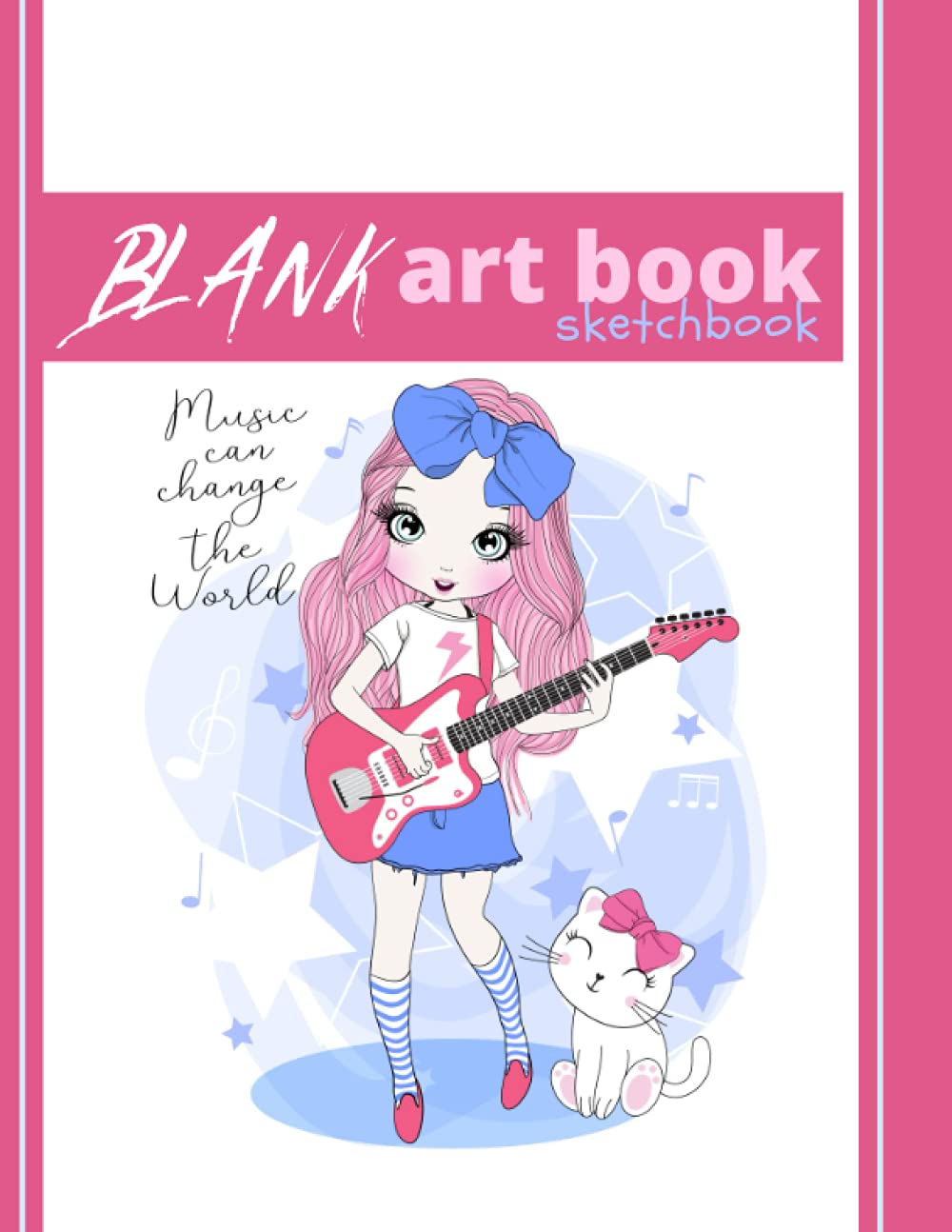 Amazon | Blank Art Book Sketchbook | Music Can Change The World