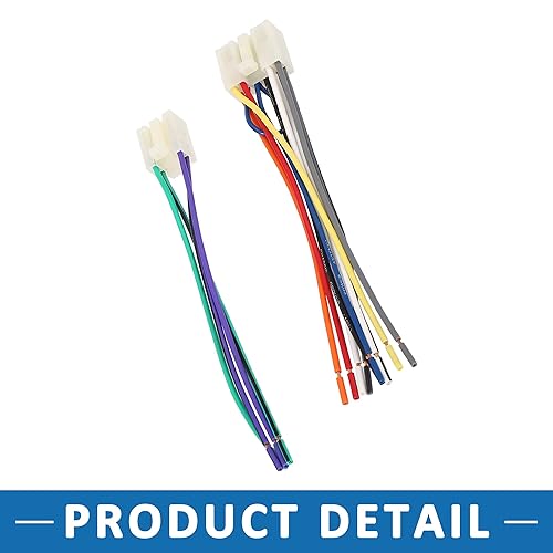 Miniatura 6 de Adaptador de radio del arnés de cableado del reproductor de CD del coche para Toyota Corolla 1987-2017 plástico blanco