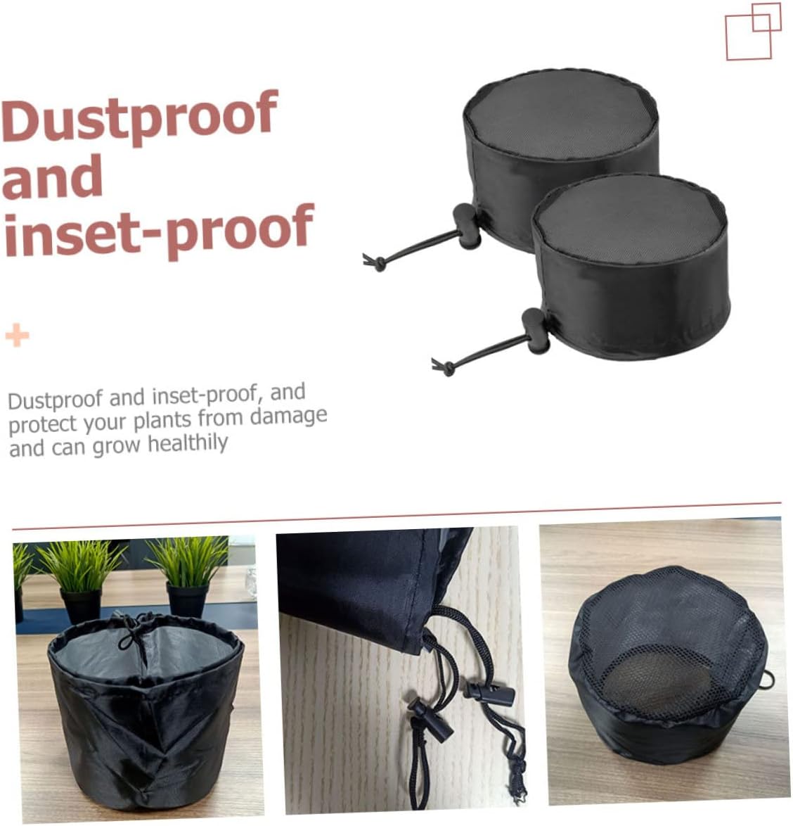 Kisangel 10pcs Grow Tent Vent Filter Covers Elastic Band Duct Vent for Plant Growth Oxford Cloth Easy to Install