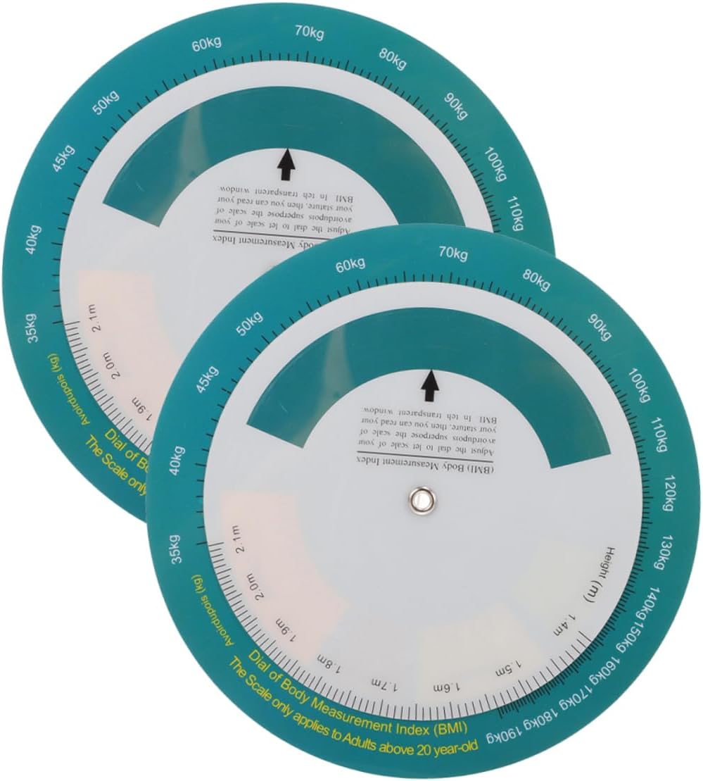 2pcs Bmi Index Wheel for Body Health Accurate Weight Measurement Tool Height Tracker for Home Gym Medical Use Wall Mount Design User Friendly Stylish for All Ages