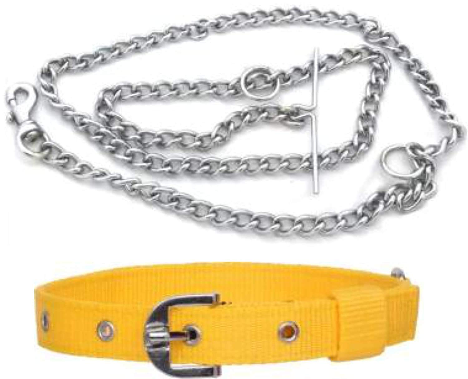 D&C Paws Dog Belt Combo of 3/4 inch Red Dog Collar with Dog Chain 152cm Specially for Small Dogs & Puppies Under 10-15kg Dog Collar with Silver Chain (B0917H2BV7) Amazon Price History, Amazon Price Tracker