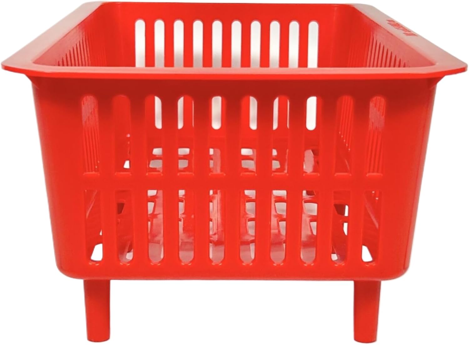 YDB Storage Plastic Drain Basket with Feet for Sorting Live Fresh Shellfish Oyster Abalone Scallop Geoduck Clams Mussels or Garden Harvest 4PCS(Red)