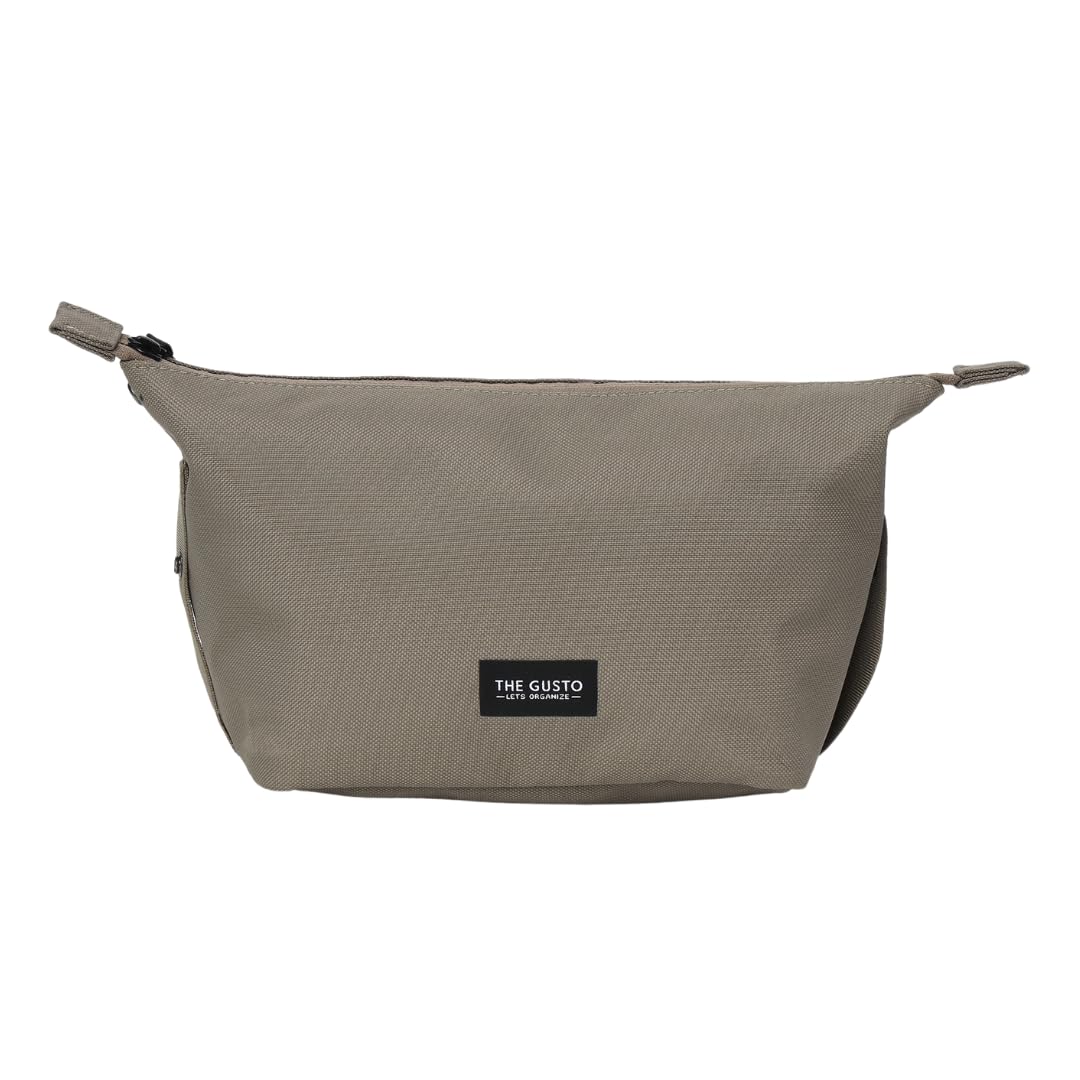 The Gusto Multi Utility Pouch for Women | Premium Water Resistant Outer and Waterproof Inner Material | Makeup Pouch, Pouch for Traveling, Stationary Pouch (Dusk Green)-image-16