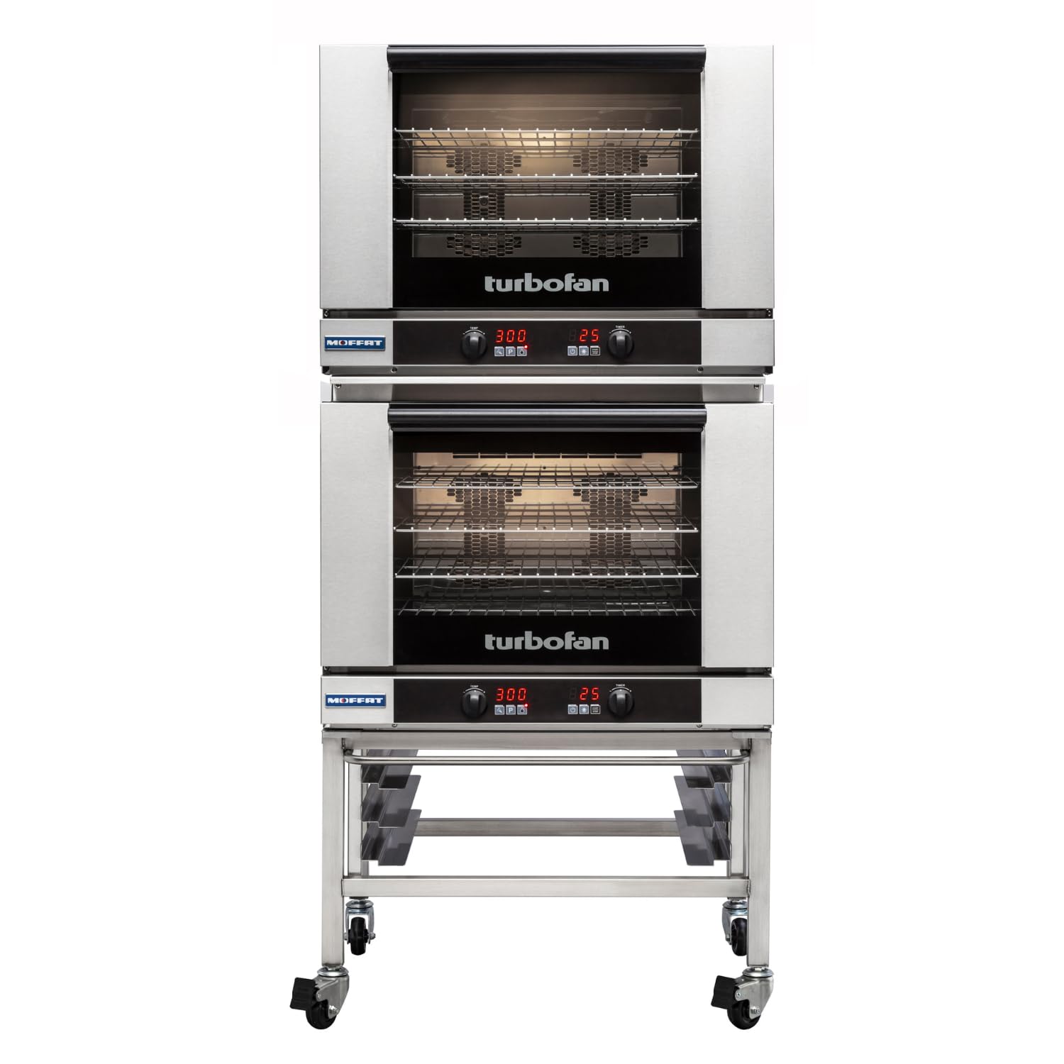 Moffat (2) Ovens w/ Casters | Digital | 208V / Full Size / Stainless Steel Commercial Ovens