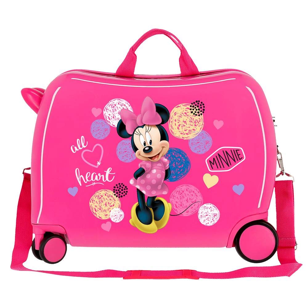 Disney Love Minnie Maleta Infantil Rosa 50x38x20 cms Rígida ABS Cierre combinación 34L 2,3Kgs 4 Ruedas Equipaje de Mano