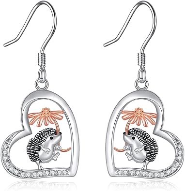Butterflygold/Cat/dog/Dragonfly/Orca/Bee/Amber/Axolotl/Toothless/Hedgehog/Dragon/Snake/Horse/Mushroom/Anime/Dragonfly Earring for Women Sterling Silver Animals Drop Earring Jewelry Hypoallergenic silver-butterfly