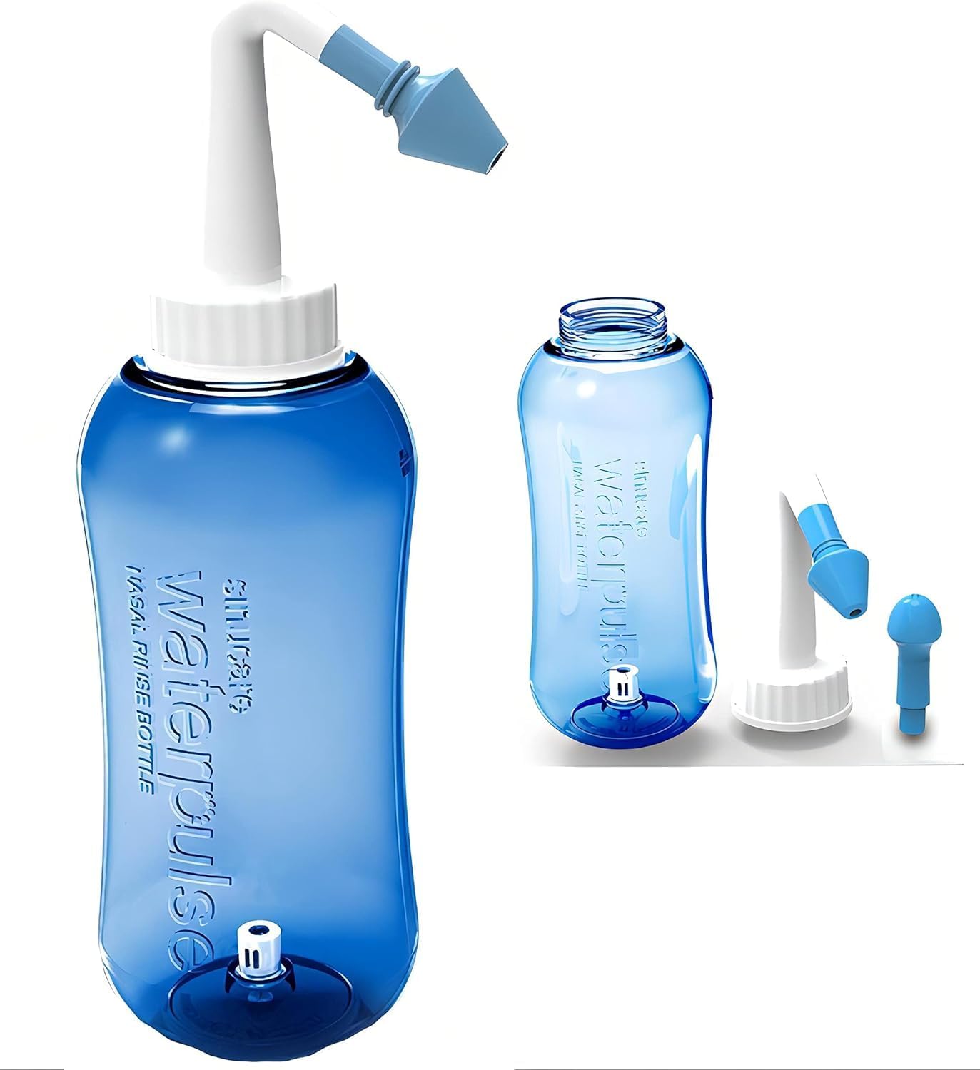 Kid's & Adult's Nasal Wash Bottle，Allergic Rhinitis Relief Nose Cavity Protector Irrigation (Blue,300ml)