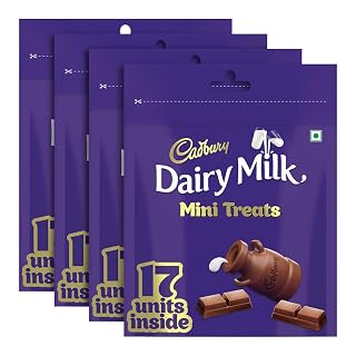 Cadbury Dairy Milk Chocolate Home Treats, 119 g (Pack of 4), 476 gram
